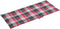 vidaXL - Tuinstoelkussens - 4 - st - 120x50x3 - cm - stof - ruitpatroon - rood