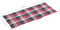 vidaXL - Tuinstoelkussens - 4 - st - 120x50x3 - cm - stof - ruitpatroon - rood
