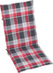 vidaXL - Tuinstoelkussens - 4 - st - 120x50x3 - cm - stof - ruitpatroon - rood
