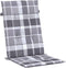 vidaXL - Tuinstoelkussens - 4 - st - 120x50x3 - cm - stof - ruitpatroon - grijs
