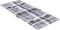 vidaXL - Tuinstoelkussens - 4 - st - 120x50x3 - cm - stof - ruitpatroon - grijs