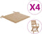 vidaXL - Tuinstoelkussens - 4 - st - 40x40x3 - cm - oxford - stof - beige