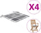 vidaXL - Tuinstoelkussens - 4 - st - 40x40x3 - cm - oxford - stof - ruitpatroon - grijs