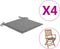 vidaXL - Tuinstoelkussens - 4 - st - 40x40x3 - cm - oxford - stof - grijs