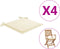 vidaXL - Tuinstoelkussens - 4 - st - 40x40x3 - cm - oxford - stof - crèmekleurig