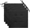 vidaXL - Tuinstoelkussens - 4 - st - 40x40x3 - cm - oxford - stof - zwart