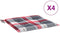 vidaXL - Tuinstoelkussens - 4 - st - 40x40x3 - cm - oxford - stof - ruitpatroon - rood
