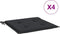 vidaXL - Tuinstoelkussens - 4 - st - 40x40x3 - cm - oxford - stof - zwart