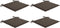 vidaXL - Tuinstoelkussens - 4 - st - 40x40x3 - cm - oxford - stof - taupe