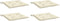 vidaXL - Tuinstoelkussens - 4 - st - 40x40x3 - cm - oxford - stof - crèmekleurig