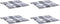 vidaXL - Tuinstoelkussens - 4 - st - 40x40x3 - cm - oxford - stof - ruitpatroon - grijs