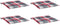vidaXL - Tuinstoelkussens - 4 - st - 40x40x3 - cm - oxford - stof - ruitpatroon - rood