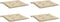 vidaXL - Tuinstoelkussens - 4 - st - 40x40x3 - cm - oxford - stof - beige
