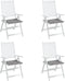 vidaXL - Tuinstoelkussens - 4 - st - 40x40x3 - cm - oxford - stof - grijs