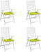 vidaXL - Tuinstoelkussens - 4 - st - 40x40x3 - cm - oxford - stof - felgroen