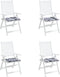 vidaXL - Tuinstoelkussens - 4 - st - 40x40x3 - cm - oxford - stof - ruitpatroon - grijs