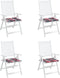 vidaXL - Tuinstoelkussens - 4 - st - 40x40x3 - cm - oxford - stof - ruitpatroon - rood
