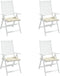 vidaXL - Tuinstoelkussens - 4 - st - 40x40x3 - cm - oxford - stof - crèmekleurig
