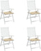 vidaXL - Tuinstoelkussens - 4 - st - 40x40x3 - cm - oxford - stof - beige