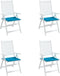 vidaXL - Tuinstoelkussens - 4 - st - 40x40x3 - cm - oxford - stof - blauw