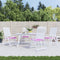 vidaXL - Tuinstoelkussens - 4 - st - 40x40x3 - cm - stof - roze