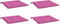 vidaXL - Tuinstoelkussens - 4 - st - 40x40x3 - cm - stof - roze