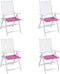 vidaXL - Tuinstoelkussens - 4 - st - 40x40x3 - cm - stof - roze