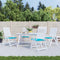 vidaXL - Tuinstoelkussens - 4 - st - 40x40x3 - cm - stof - turquoise
