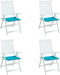 vidaXL - Tuinstoelkussens - 4 - st - 40x40x3 - cm - stof - turquoise