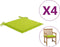 vidaXL - Tuinstoelkussens - 4 - st - 50x50x3 - cm - oxford - stof - felgroen