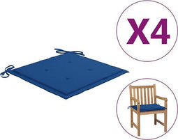vidaXL - Tuinstoelkussens - 4 - st - 50x50x3 - cm - oxford - stof - koningsblauw