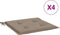 vidaXL - Tuinstoelkussens - 4 - st - 50x50x3 - cm - oxford - stof - taupe