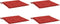 vidaXL - Tuinstoelkussens - 4 - st - 50x50x3 - cm - oxford - stof - rood