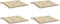 vidaXL - Tuinstoelkussens - 4 - st - 50x50x3 - cm - oxford - stof - beige