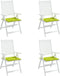vidaXL - Tuinstoelkussens - 4 - st - 50x50x3 - cm - oxford - stof - felgroen