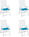 vidaXL - Tuinstoelkussens - 4 - st - 50x50x3 - cm - oxford - stof - blauw