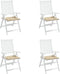 vidaXL - Tuinstoelkussens - 4 - st - 50x50x3 - cm - oxford - stof - beige