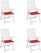 vidaXL - Tuinstoelkussens - 4 - st - 50x50x3 - cm - oxford - stof - rood