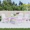 vidaXL - Tuinstoelkussens - 4 - st - 50x50x3 - cm - stof - roze