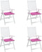 vidaXL - Tuinstoelkussens - 4 - st - 50x50x3 - cm - stof - roze