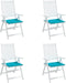 vidaXL - Tuinstoelkussens - 4 - st - 50x50x3 - cm - stof - turquoise