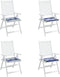 vidaXL - Tuinstoelkussens - 4 - st - gestreept - 40x40x3 - cm - stof - wit - en - blauw