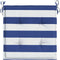 vidaXL - Tuinstoelkussens - 4 - st - gestreept - 50x50x3 - cm - stof - wit - en - blauw