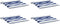 vidaXL - Tuinstoelkussens - 4 - st - gestreept - 50x50x3 - cm - stof - wit - en - blauw