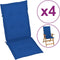 vidaXL - Tuinstoelkussens - 4 - st - hoge - rug - 120x50x3 - cm - stof - koningsblauw