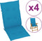 vidaXL - Tuinstoelkussens - 4 - st - hoge - rug - 120x50x3 - cm - stof - blauw