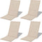 vidaXL - Tuinstoelkussens - 4 - st - hoge - rug - 120x50x3 - cm - stof - crèmekleurig