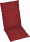 vidaXL - Tuinstoelkussens - 4 - st - hoge - rug - 120x50x3 - cm - stof - wijnrood