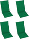 vidaXL - Tuinstoelkussens - 4 - st - hoge - rug - 120x50x3 - cm - stof - groen