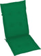 vidaXL - Tuinstoelkussens - 4 - st - hoge - rug - 120x50x3 - cm - stof - groen